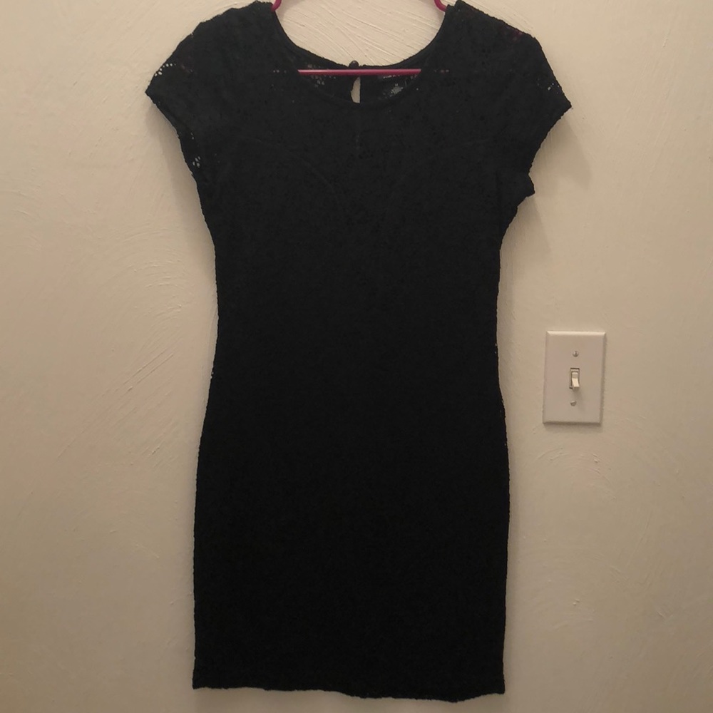 Black lace dress
